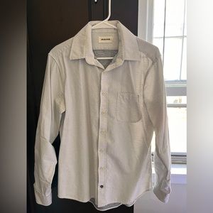 Taylor Stitch California Shirt in Navy Jacquard Dot